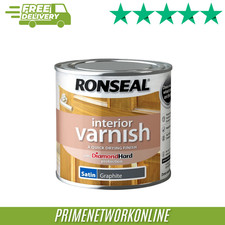 Ronseal Interior Varnish Satin Graphite – 250ml 100% ORIGINAL ⭐⭐⭐⭐⭐