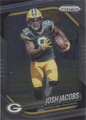 2025 Panini Select Football Josh Jacobs #67 Green & Yellow Shock