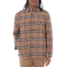 Burberry Archive Beige Vintage Check Wool Cotton Overshirt - Image 3 of 4