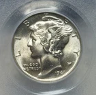 PCGS MS 66 FB (Full Bands) - 1941 D Silver Mercury Dime. Blast White. A1408.