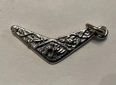 Silver Charm Australia Boomerang Charming Bracelet Or Necklace Charm!
