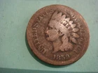Fair 1859 Indian Head Penny IHP Good cond -  actual coin in photos