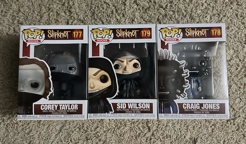 Funko Pop Slipknot Pack Corey Taylor 177 Sid Wilson 179 Craig Jones 178