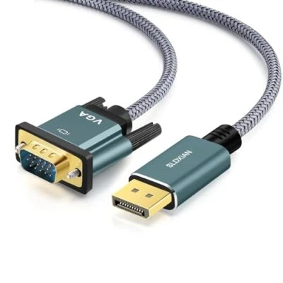 SLDXIAN Cavo DisplayPort a VGA, Cavo DP a VGA 1080P, DP Maschio a VGA Maschio pe