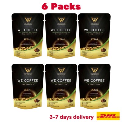 6x WE COFFEE Instant Cappuccino Herbs 23in1 Mixed Powder Arabica No Trans Fat