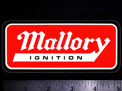 MALLORY Ignition - Original Vintage 1970's Racing Decal/Sticker - 5 inch