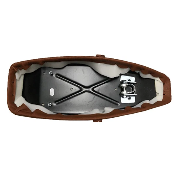 selle biplace motobecane mobylette peugeot bi-place Marron / beige avec sangle - Photo 2/4