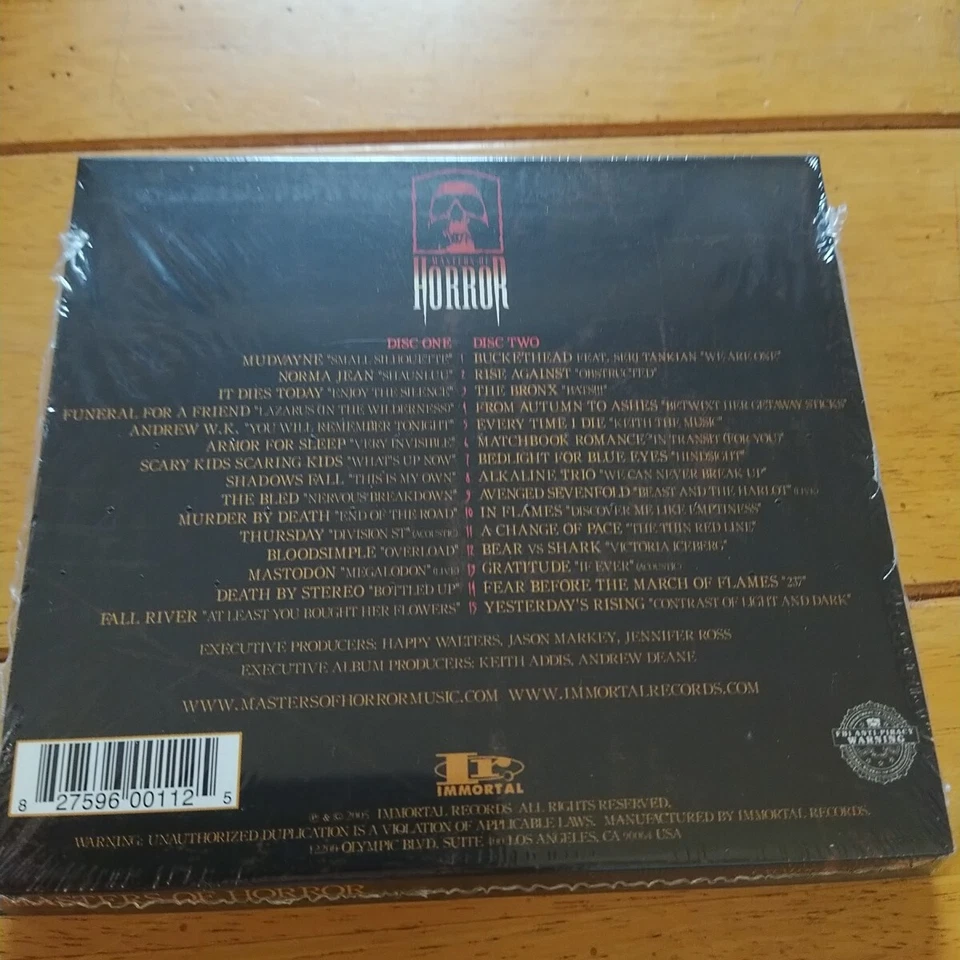 Masters Of Horror (CD , 2 Disc Set) [NEW SEALED] Heavy Metal Hype Sticker - Image 2 of 4