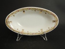 ANTICA RAVIERA VASSOIO PORCELLANA GINORI LIBERTY GHIRLANDE DI ROSE ORO ZECCHINO