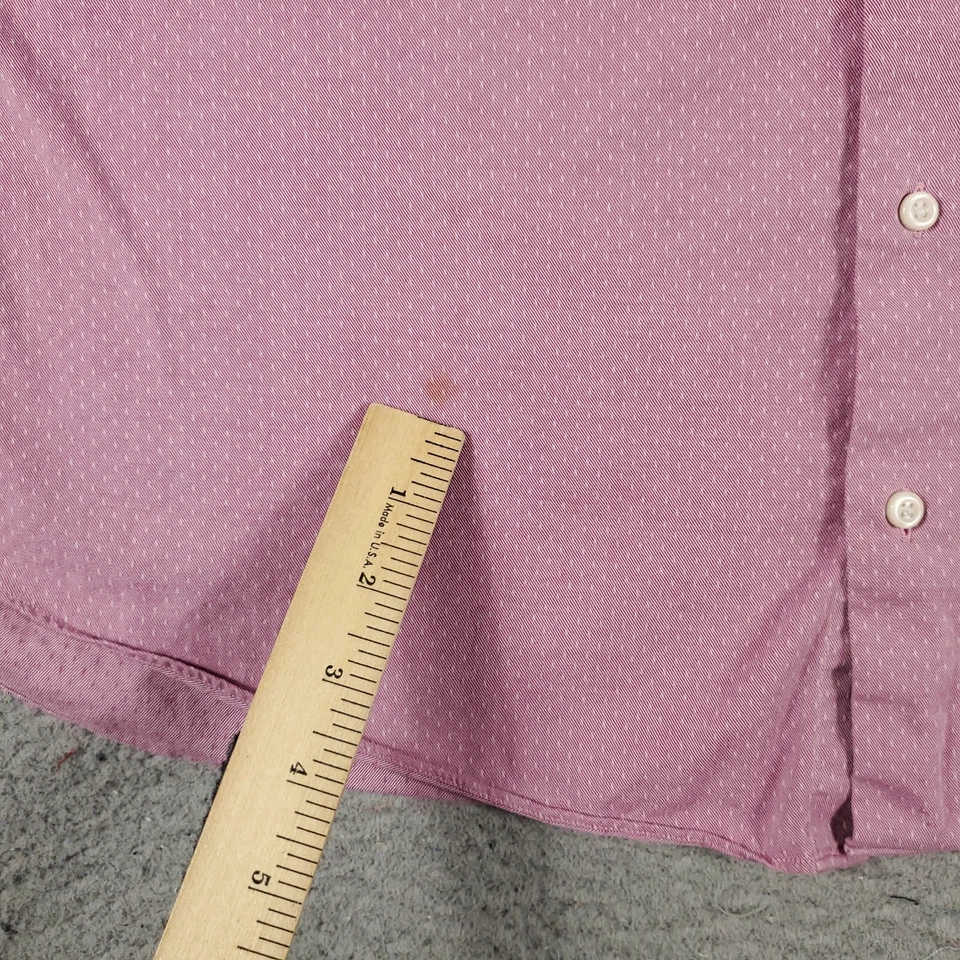 Camisa Ben Sherman Para Hombre Talla 16 Vestido Púrpura Abotonada Manga Larga * Foto 4 de 4