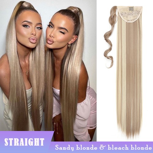 Thick Wavy Clip-in Ponytail Hair Extensions Real Soft Natural As Human Pony Tail - Picture 31 of 142