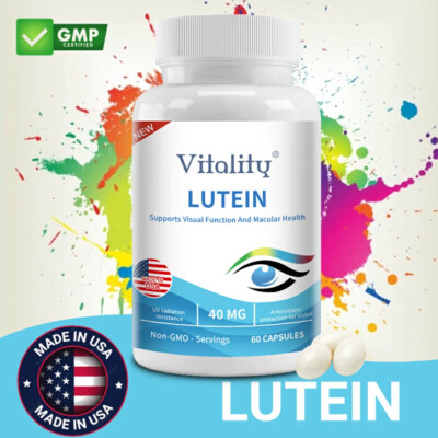 Lutein 40 Mg Zeaxanthin, Supports Eye Health, Vegan, Zinc, Vitamin C, E, Omega 3