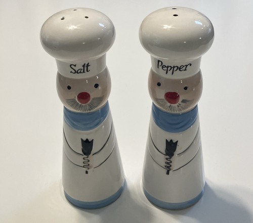 Davar Chef Set Of Large Salt & Pepper Shakers 1950s Kitsch Range Top - Picture 2 of 10