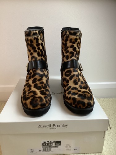 leopard print biker boots