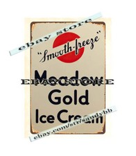 Insegna latta metallo gelato ORO PRATO riproduzioni retrò