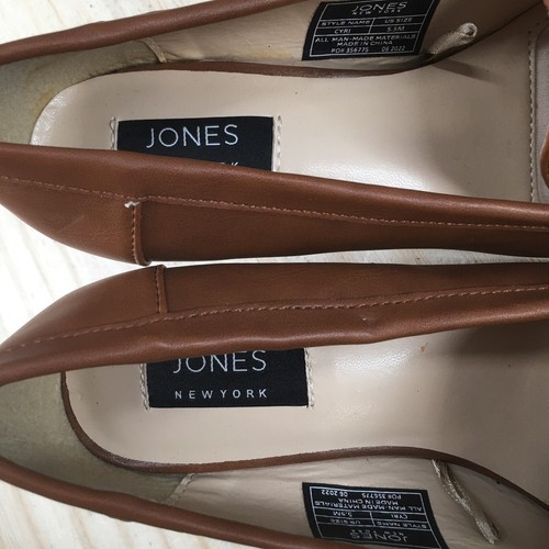 Jones New York Heels Womens 5.5 M Cyri Slip On Loafer Pumps Brown Faux Leather - Picture 13 of 17