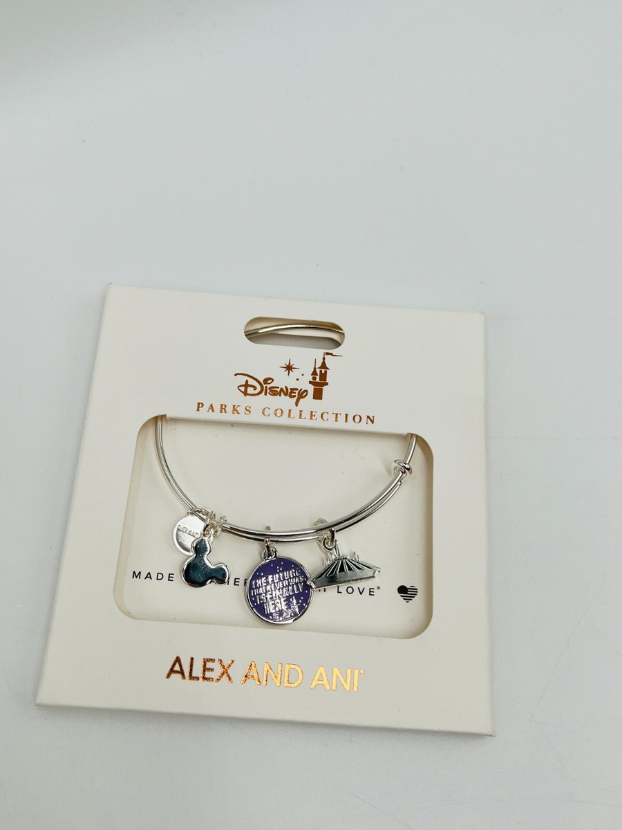Disney Alex And Ani Bangle Bracelet TOMORROWLAND Space Mountain The Future  Here
