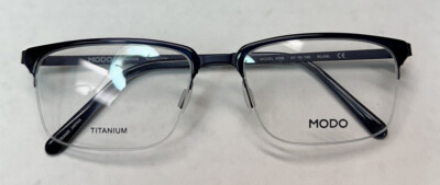 New MODO MODEL 4538 BLUE GRY Eyeglasses Frame Japan 57-18-148 Gray Half Rim