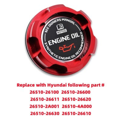 Aluminum ENGINE Oil Cap For Hyundai i10 i20 i30 ix20 ix35 ix55 Tucson Santa Fe