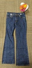 9/10 Vintage Jordache Authentic Jeanswear Distressed Wide Bootcut Dark Denium