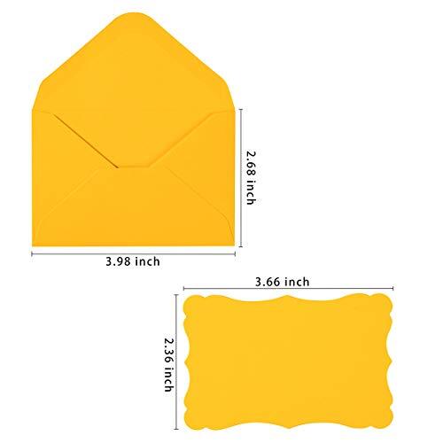 100 pack mini envelopes with colorful blank note cards small self