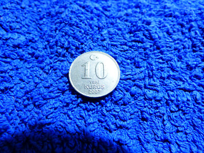 Turkish Lira 10 Yeni Kurus 2007 Coin Exchange Money Used Condition