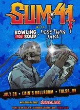 SUM 41 / BOWLING FOR SOUP "2022 TOUR" TULSA CONCERT POSTER - Pop Punk Music