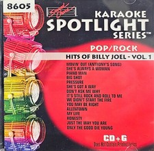 SC8605 BILLY JOEL HITS  SOUND CHOICE KARAOKE CDG HARD TO FIND