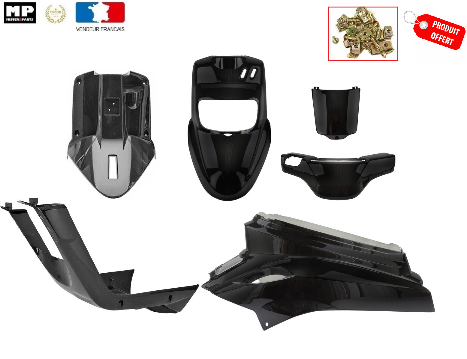 Kit carrosserie complet de qualité supérieure pour Booster noir après 2004
