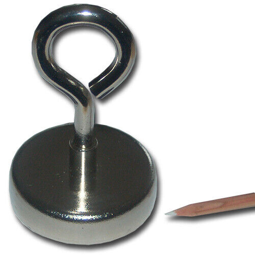 NEODYM MAGNETE MIT HAKEN ✅ ÖSE Ø10-75mm STARKE HAFTKRAFT HAKENMAGNET MAGNETHAKEN - Bild 25 von 25