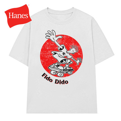 Hanes Tag  Fido Dido Skateboard Streetwear Biker 90s Vintage Feel T-Shirt 103960