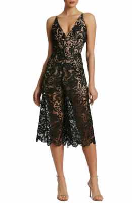 open lace back dress Island Beauty Lace Romper In Ivory main image 0