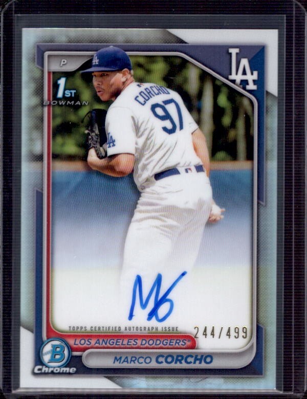 MARCO CORCHO 2024 Bowman Chrome 1st Refractor RC Autograph Auto #244/499