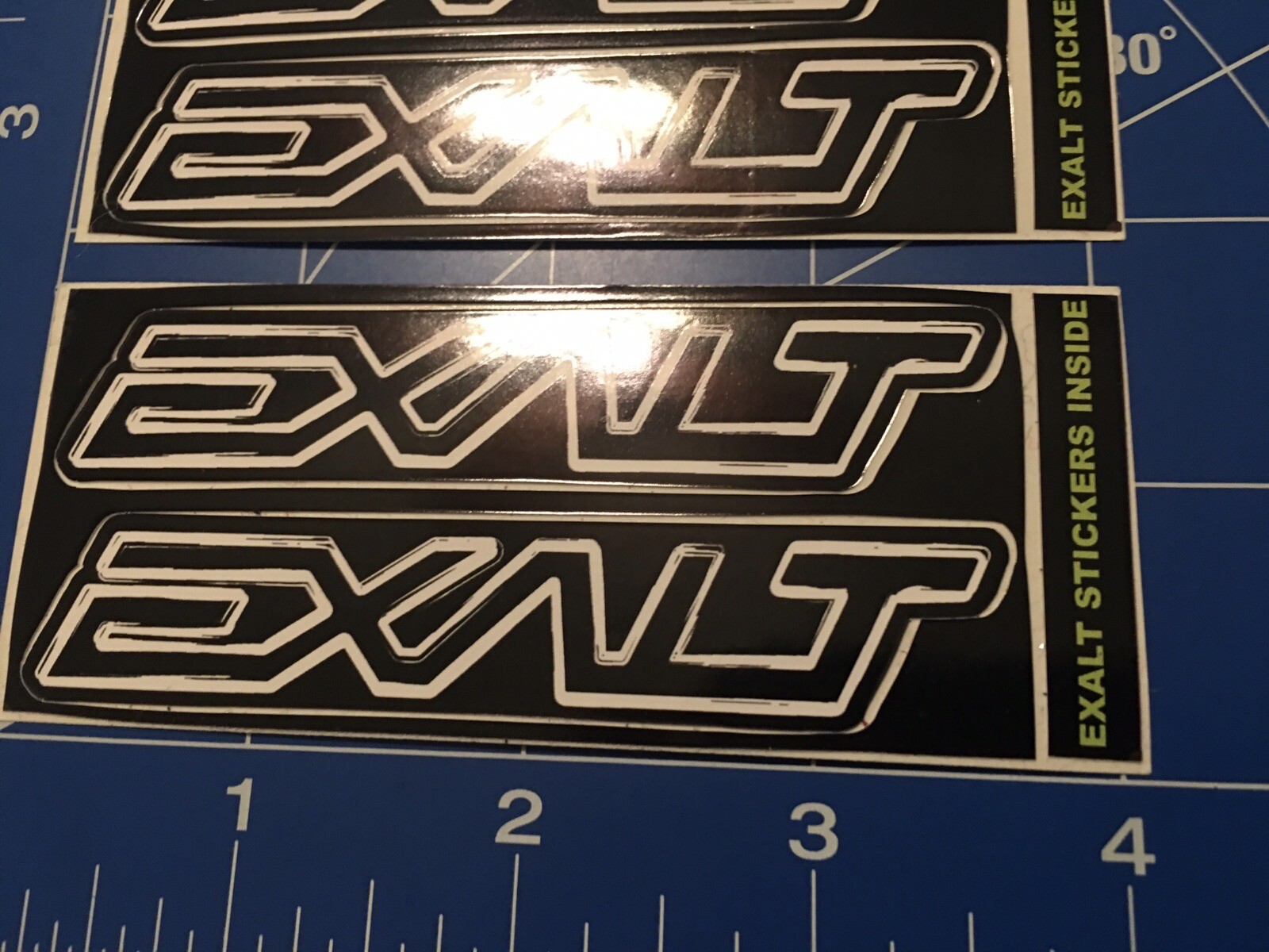 LOT 6 NOS EXALT Rare Original Die Cut Glossy Vinyl Sticker Decal Paintball