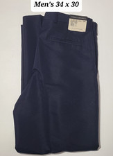 Haggar Classic Pleated Men's Black Dress Pant Size 34 x 30 NWT