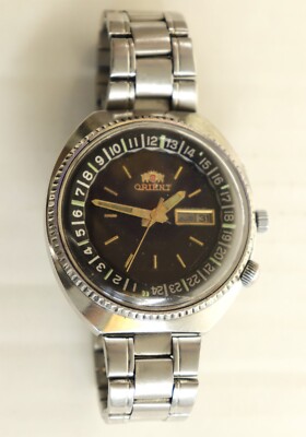 寅松‼️ Vintage Orient Watch King Diver Jumbo 21J G469621-7A PT Arabic Day