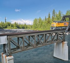 Walthers Cornerstone HO Scale 109' Single Track Pratt Deck Truss Railroad Bridge