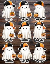Cool Halloween Ghost Die Cut Vinyl Stickers Set Scrapbooking Laptop Water Bottle