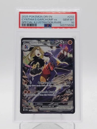 CYNTHIA'S GARCHOMP EX 2025 POKEMON DESTINED RIVALS #232/182 SIR PSA 10 Q3963