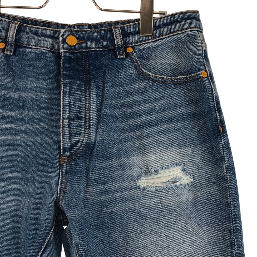 Moncler x Palm Angels PANTALONE Distressed Denim Pants 48 Indigo Used KLDR-0 thumbnail 2