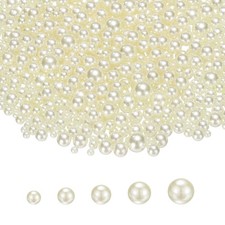 1000Pcs No Hole Pearls Mini Round Faux Pearl Cream 