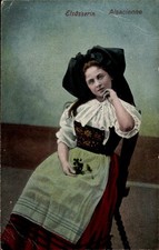 Postcard costumes Alsace Lorraine, Alsatian, folk costume - 4489656