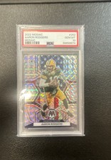 2022 Panini Mosaic - National Pride Aaron Rodgers #252 Silver Mosaic Prizm Psa10