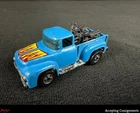 Vintage Original 1979 Hot Wheels '56 Hi-Tail Hauler Blackwall Blue + Black Bikes
