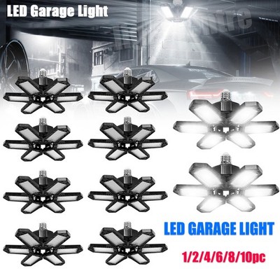 10PACK LED Garage Light 600W 900000LM Deformable Bright Shop Ceiling Bulb Lamps