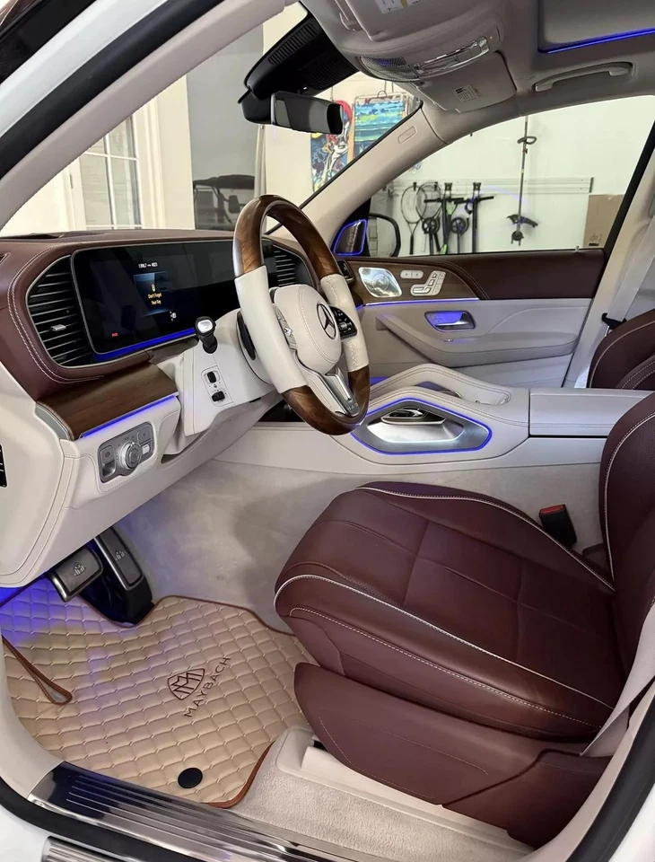 Alfombrillas de cuero para Maybach S550 S560 S580 GLS600 aptas para todos los modelos Foto 2 de 4