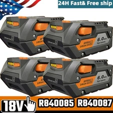 PACK For Ridgid 18V 6AH 8AH Lithium-ion Battery R840087 R840085 Rigid Tool
