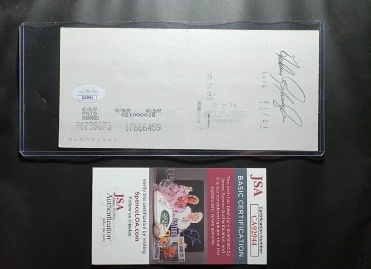 Andres Galarraga Signed Auto 1997 NL All Star Game Payroll Check  JSA Cert - Image 2 of 3