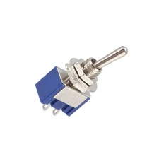 10Pcs On/off 2 Position Blue Toggle Switch 125VAC 6A SPST Latching Toggle Switch