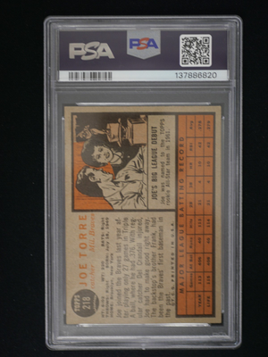 acgカード　　　Legend    of    PR⭐︎50 JOE TORRE 1962 TOPPS #218 INSCRIBED WITH 